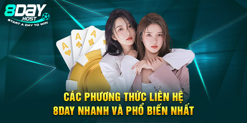 Các phương thức liên hệ 8DAY nhanh và phổ biến nhất